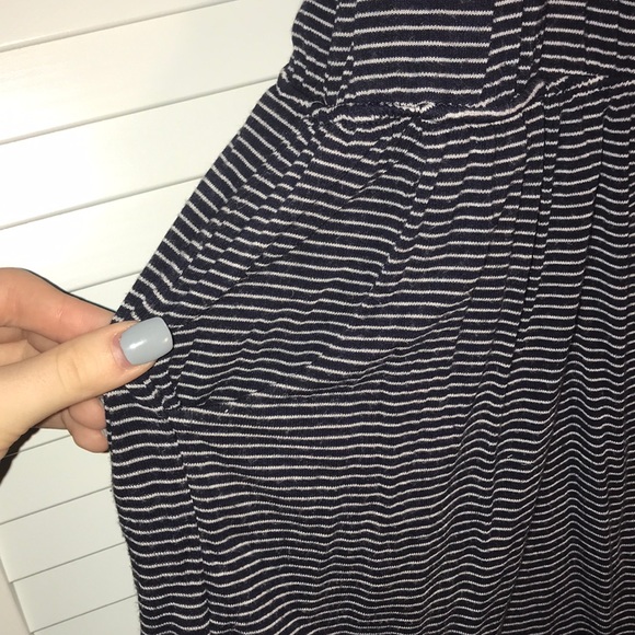 Navy And White Striped Brandy Melville Romper - Picture 2 of 3